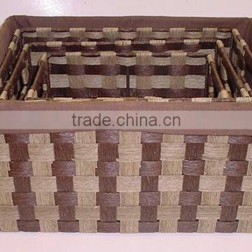 Set of 4 paper rope baskets,paper rope basket,basket