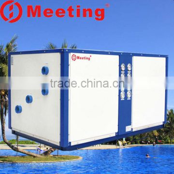 Heating and cooling compressor meeting air to water hot water heat pump