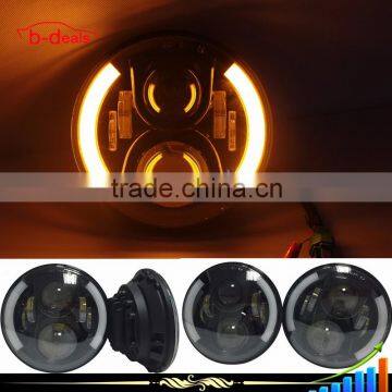 Multifunction off Road 7" Round Led Jeep Headlight 80W for USA Pickup Trucks photo-3