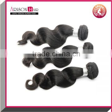 Unprocessed Wholesale AAAAAA Virgin Brazilian Hair Extension Natural Color Loose Wave