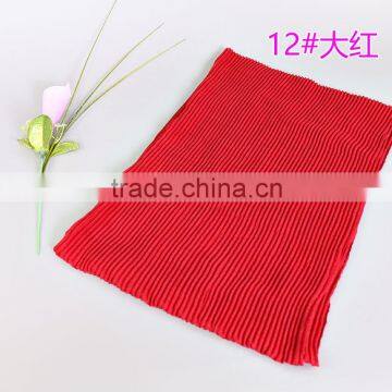 2016 New Style Stripe Embossed Viscose Plain Muslim Women Hijab Scarf