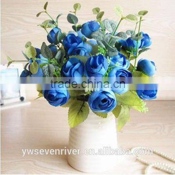 The simulation camellia rose bouquets of flowers, silk flower decoration decoration household plastic flower flower