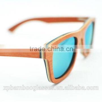 2015 New Fashion Handmade Custom Polarized Skateboard Wooden Sunglassesd(SS1004)