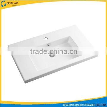 Bathroom Ceramic Counter Sink/Cabinet Basin/Countertop Washbasin/Rectangle Washbasin