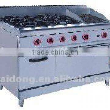 Stainless Steel Gas Range with 4-burner and Oven& Grill(GH-999A)