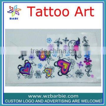 Flower artifice tattoo sticker, temporary tattoo sticker paper for kids