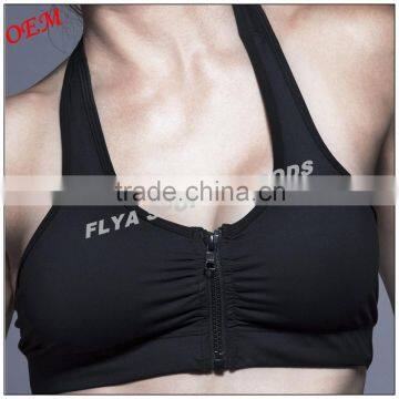 73 Polyester 27 Spandex Women Sports Wear Custom Dry Fit Ladies athletic sports yoga bra