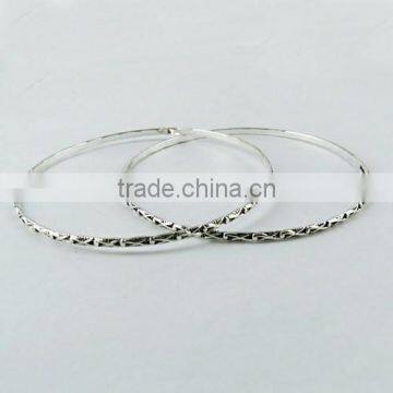 Round Oxidized Silver Kada Bangle 925 Sterling Silver Bangles, Silver Jewelry, Handmade Silver Jewelry