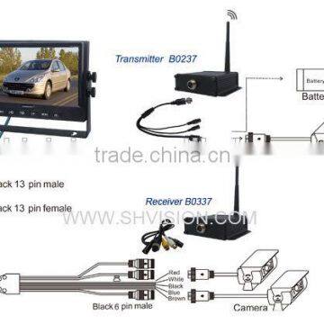 DC12-32V Wide Voltage 30-120 Meters 2.4G Digital Wireless Portable Outdoor Wireless Video Transmitter and Receiver for CVBS Cam