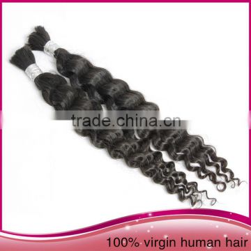 Wholesale Brazilian Remy Human Hair Bulk Natural Color Kinky Human Hair Bulk