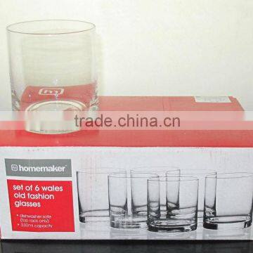 Stocked Clear handmade drinking glass tumbler wholesale