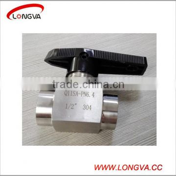 stainless steel sanitary high pressure panel mounted ball valve