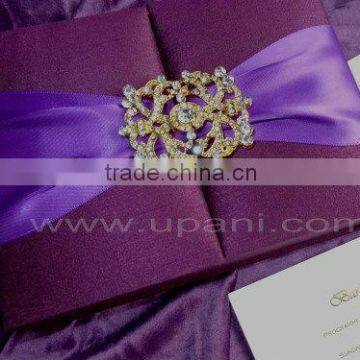 Embellished Silk Wedding Invitation