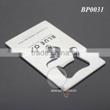 Rectangle Credit Card Shaped Stainless Steel Promotion Metal Business Card Shaped Print Bull Custom Bottle Opener photo-3