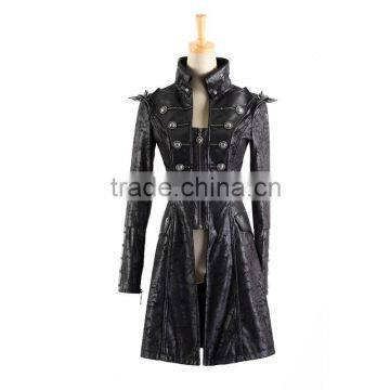 Y-366 Fashion Punk Rave New Women Long Coat Model photo-4