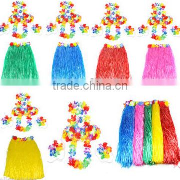 Fancy dress accessories ladies women hawaii straw skirt set for canival party festival beach with fashion style BWG-2104