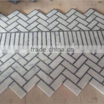 High Quality White Marble Carrara White Mosaic for Interior Decoration photo-4