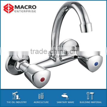 Double handle wall mounted kitchen water mixers