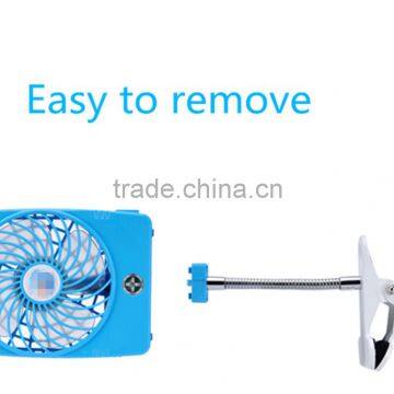 Colorful mini usb rechargeable battery fan clip mini usb fan