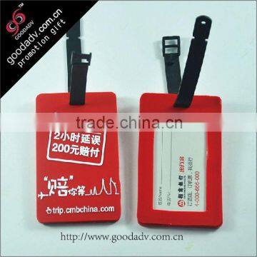 Luxury hotel uniform standard use soft pvc luggage tag / cheap bulk luggage tags