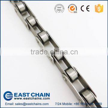 A series double pitch 25.4mm 304 stainless steel conveyor chain C2042 with big roller