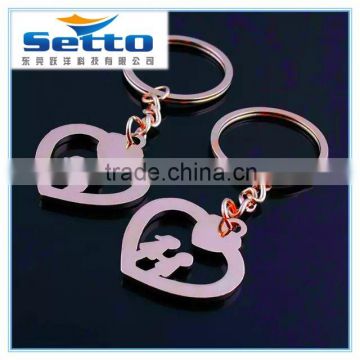 4 mm zinc alloy made souvenir keychain with plating