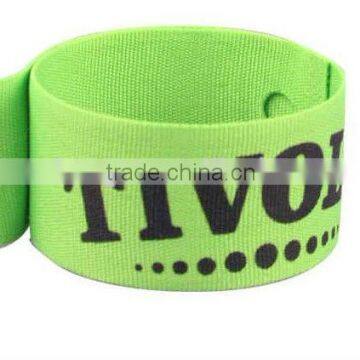 Woven Slap Bracelet Custom Printed Logo Snap Bracelet