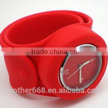 Stylish Red Slap Quartz Watch with Japanese Movement