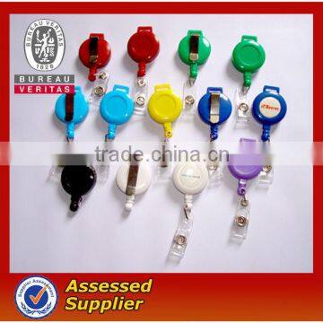 retractable ID badge reel holder with alligator clip