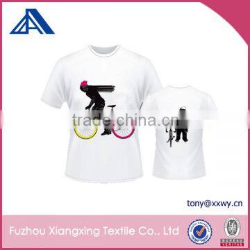 Wholesale Custom Polyester White Fixed Gear Bicycle Club Adigital printed tshirts