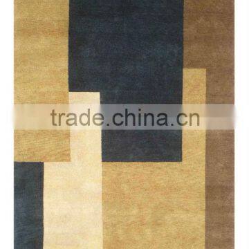 Gabbey 8143 Blue-Beige woolen carpets made with handspun wool