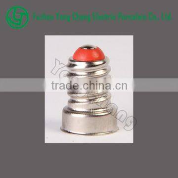 Nickel brass welding free lamp base E14 socket screw cap