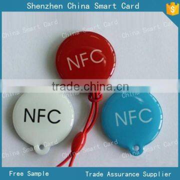 diameter 25mm epoxy plastic NFC tag with silk-screen printing