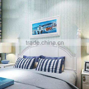 Non Woven New Design Blue Mediterranean Wallpaper Wholesale photo-3