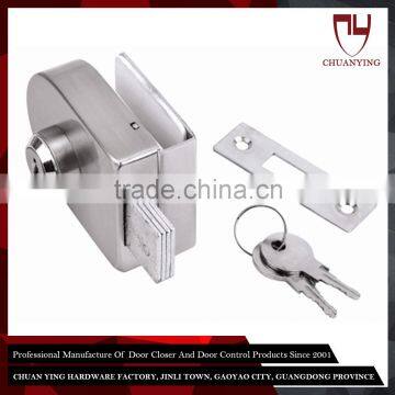 Staninless Steel Bottom Glass Door Lock For Double Swinging Door