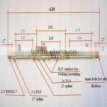 Rear Axis for atv 110cc engine parts