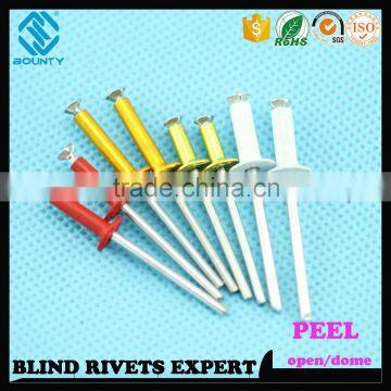HOT SELLING OPEN END FACTORY DOME HEAD ALUMINUM PEEL RIVETS photo-2