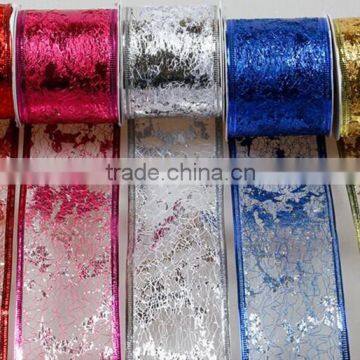 Beautiful Wedding Decorative Mesh Ribbon wire edge                        
                                                Quality Choice