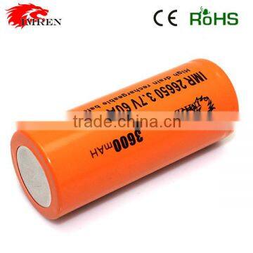 IMREN IMR 26650 3600mAh 3.7V 60A Batteries for Vapor Mods