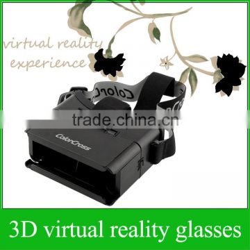 Wholesales 3D VR Glasses Google Cardboard VR Box Headset 3D Video Glasses Oculus Rift DK2 Virtual Reality Glasses For 4-6" phone