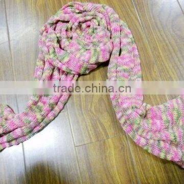 fashion lady acrylic knitted scarf
