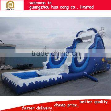 2016 China Funny Giant Inflatable Slide/titanic Inflatable Long Slide With Large Pool photo-3