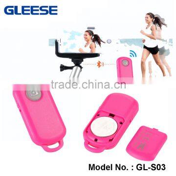 Gleese Custom selfie stick with bluetooth shutter button remote wireless monopod selfie stick camera stand for selfie