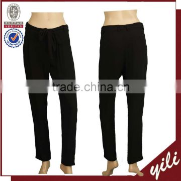 Black color women formal pants design formal pencil pants