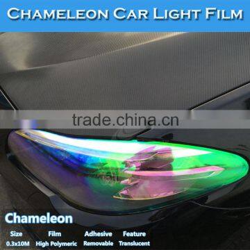 CARLIKE Red 0.3*10m Glossy Chameleon Car Light Tint Film photo-6