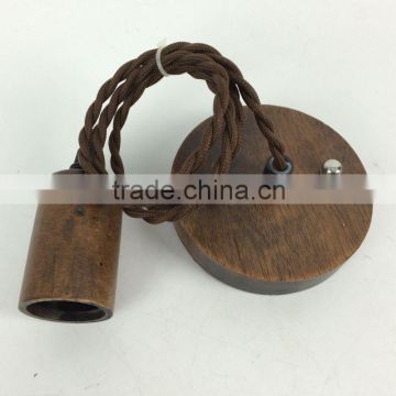 E27 & E26 Energy saving wood Pendant hanging lamp cord