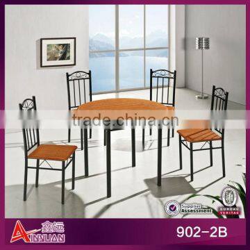 Best price 5 piece round dining table chairs, hot sale 1+4 dining table set, made in China