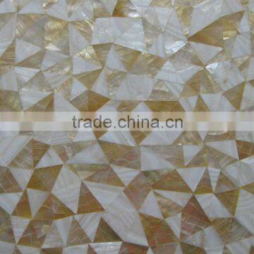 Crazy crackle triangle seashell mosaic wall tile