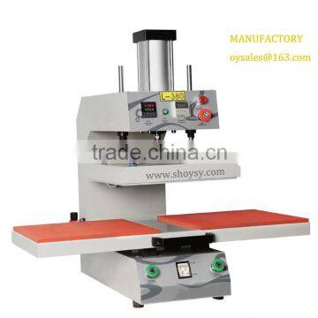 Heating press machine for bonding pocket on garment, for bonding zipper on garment,