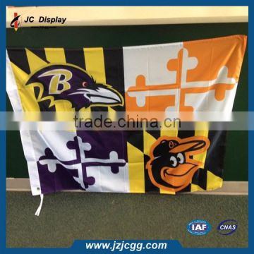 BALTIMORE ORIOLES AND RAVENS MARYLAND STATE FLAG BANNER